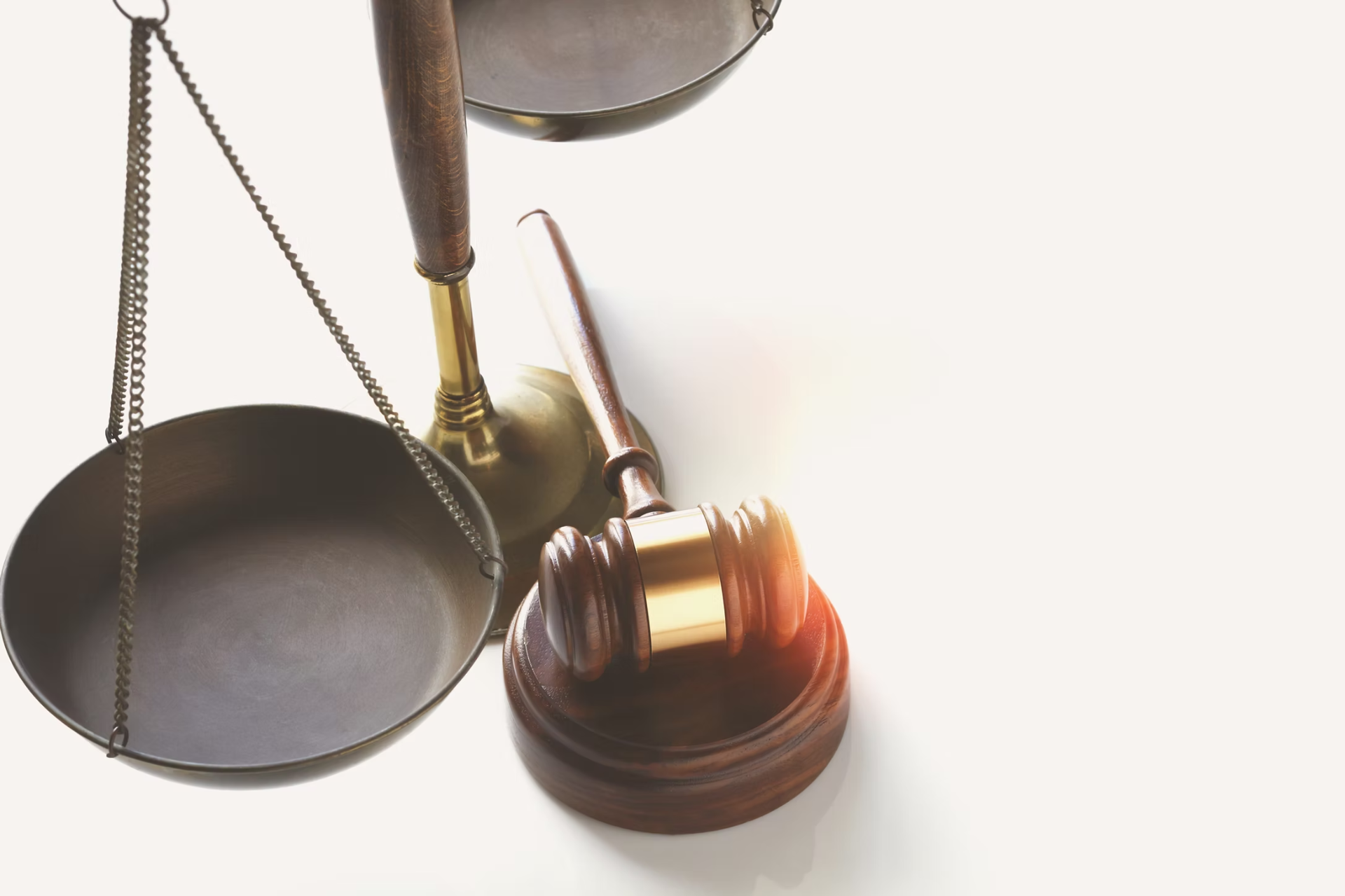 Scales of justice and gavel